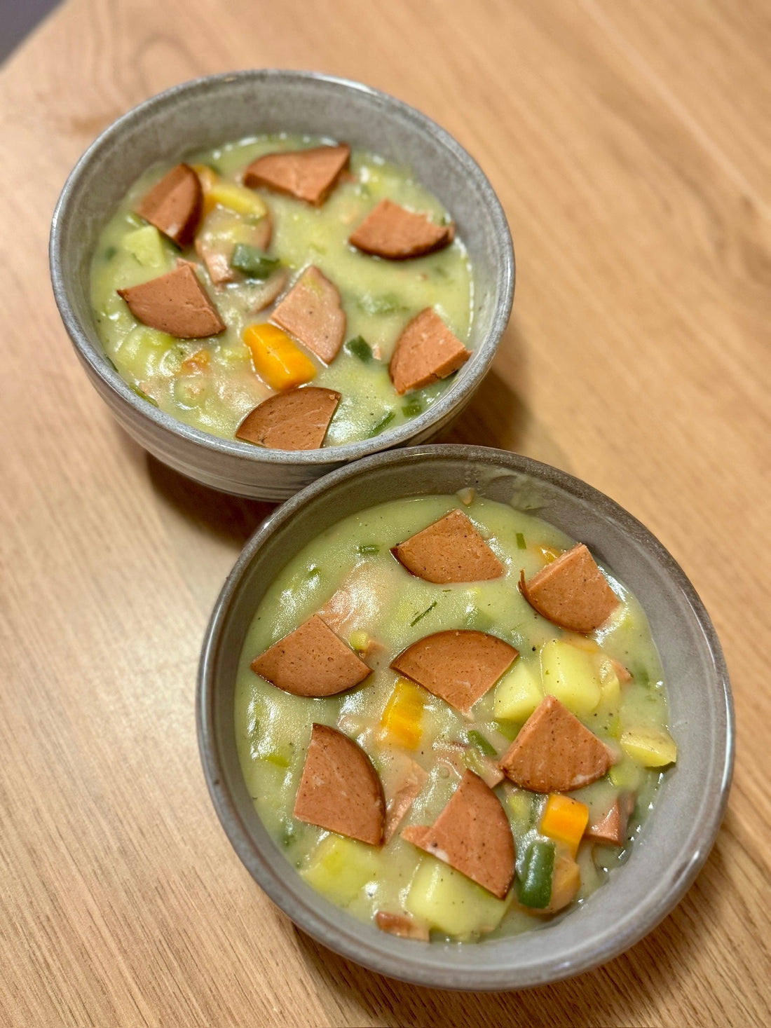 Lapskaus med vegansk spekepølse