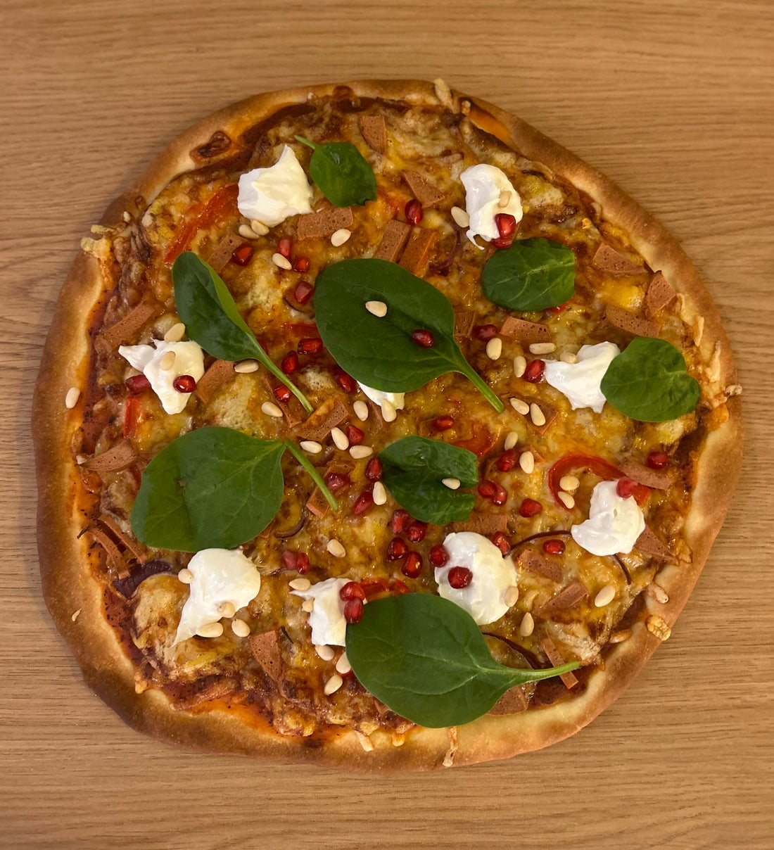 Pizza med bolognapølse
